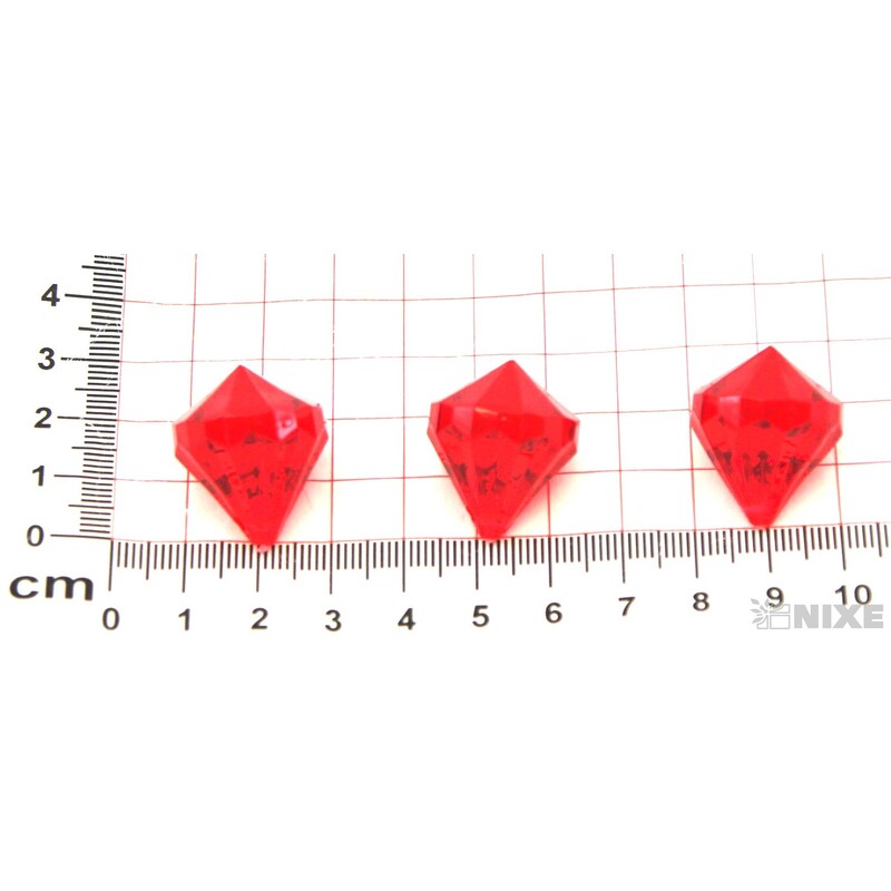 DIAMANTY 25mm 12ks*ČERVENÁ