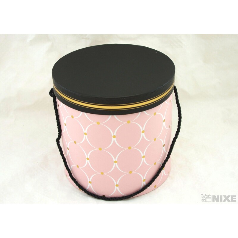 KVĚTINOVÝ BOX 3ks pr. 19x18cm 16x16 14x14*RŮŽOVÁ