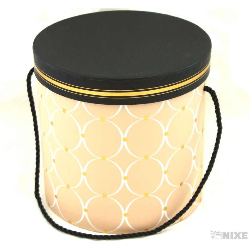 KVĚTINOVÝ BOX 3ks pr. 19x18cm 16x16 14x14*HNĚDÁ SV.