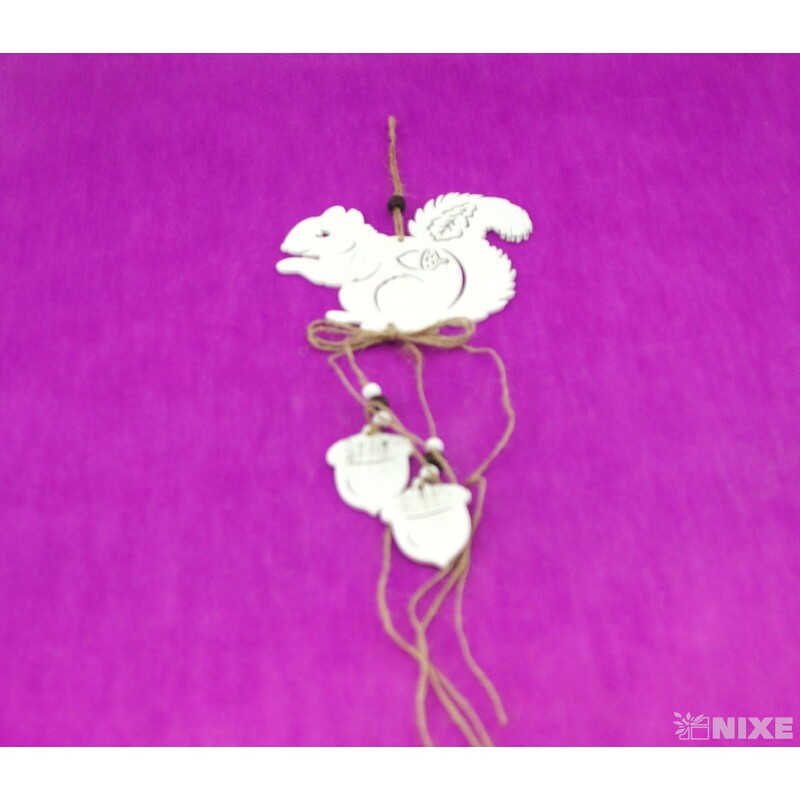 ZÁVĚS VEVERKA 12x50cm*BÍLÁ