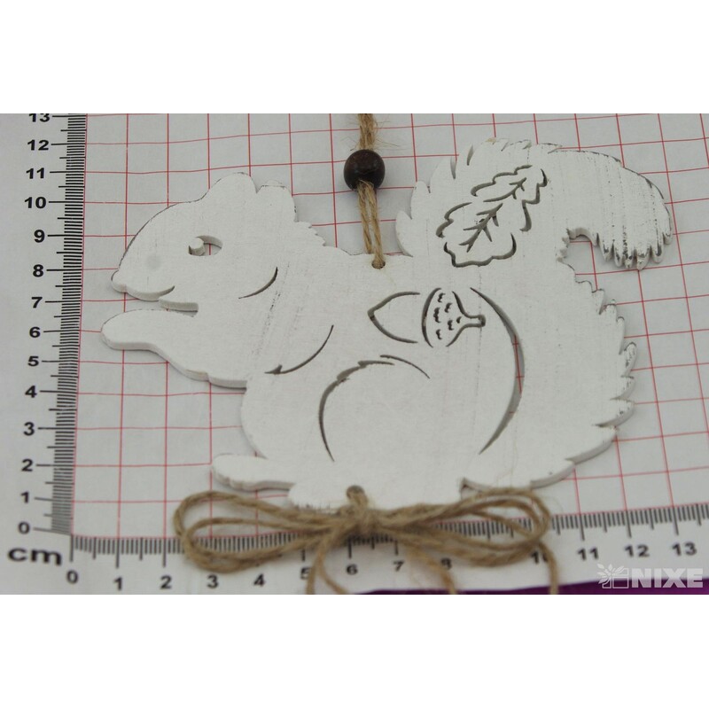 ZÁVĚS VEVERKA 12x50cm*BÍLÁ