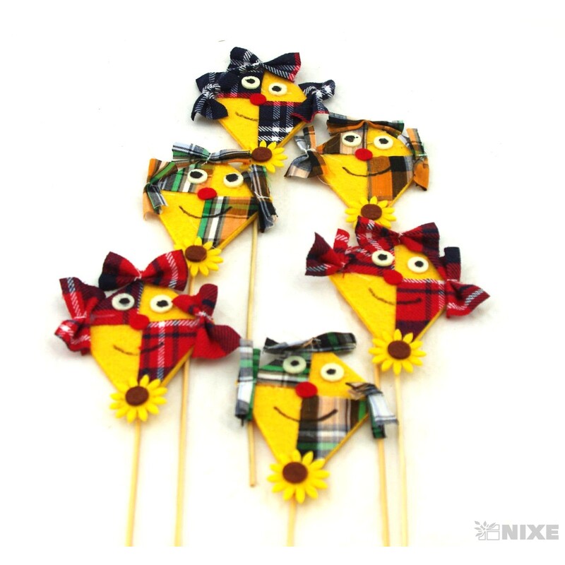 ZÁPICH FILC DRAK 10x30x7cm 6ks*MIX BAREV