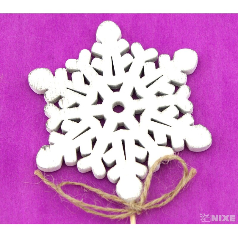 ZÁPICH VLOČKA 8x28cm 10ks*BÍLÁ