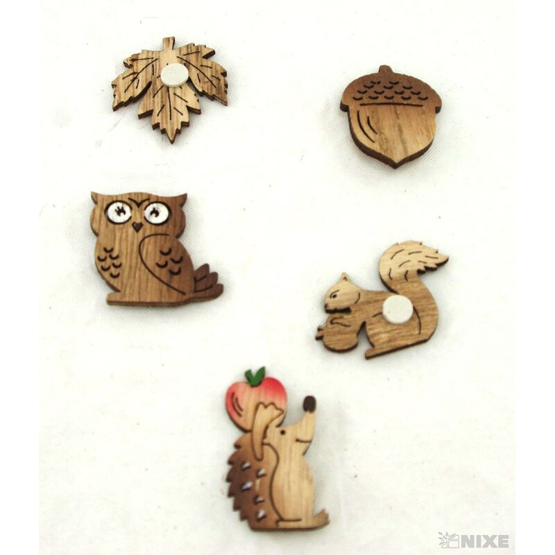 PODZIM NALEPOVACÍ MIX 3x3cm 6ks*