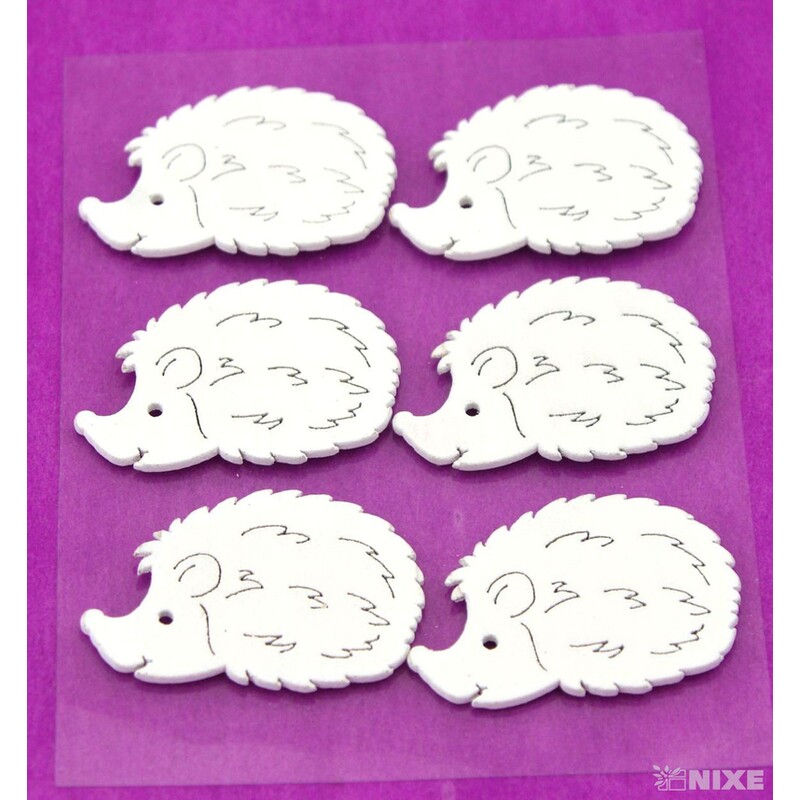 PODZIM NALEPOVACÍ 4x2,5cm 6ks*BÍLÁ