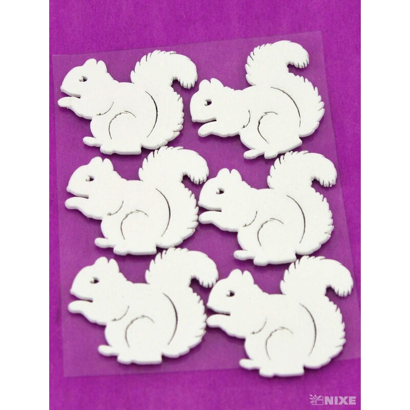 PODZIM NALEPOVACÍ 4x2,5cm 6ks*BÍLÁ