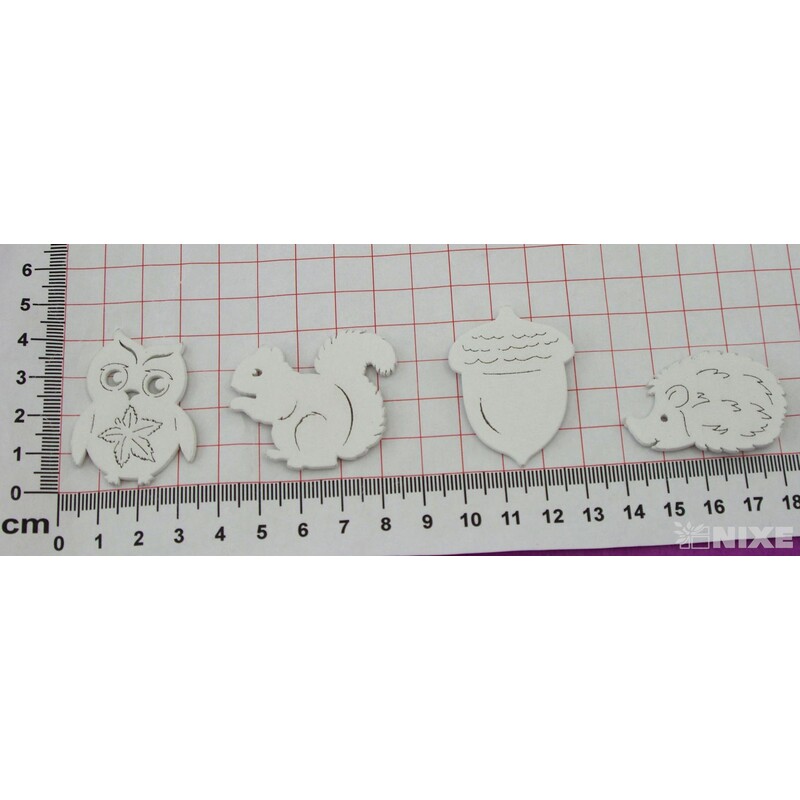 PODZIM NALEPOVACÍ 4x2,5cm 6ks*BÍLÁ