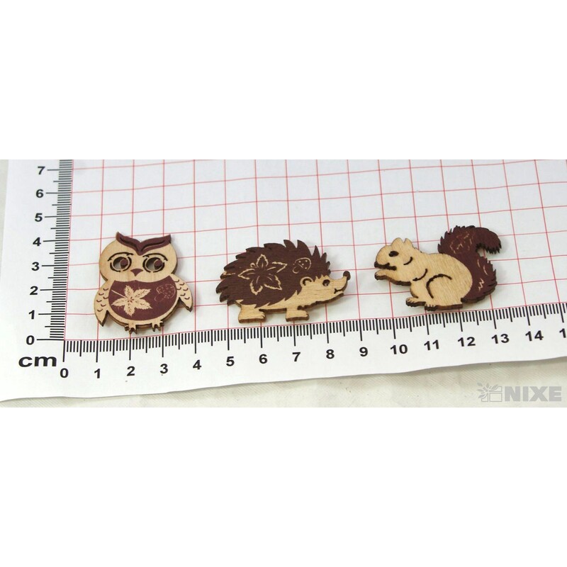 PODZIM NALEPOVACÍ 4x3cm 6ks*PŘÍRODNÍ