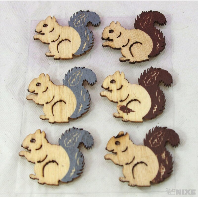 PODZIM NALEPOVACÍ 4x3cm 6ks*PŘÍRODNÍ