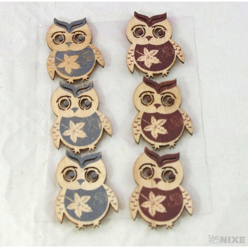 PODZIM NALEPOVACÍ 4x3cm 6ks*PŘÍRODNÍ