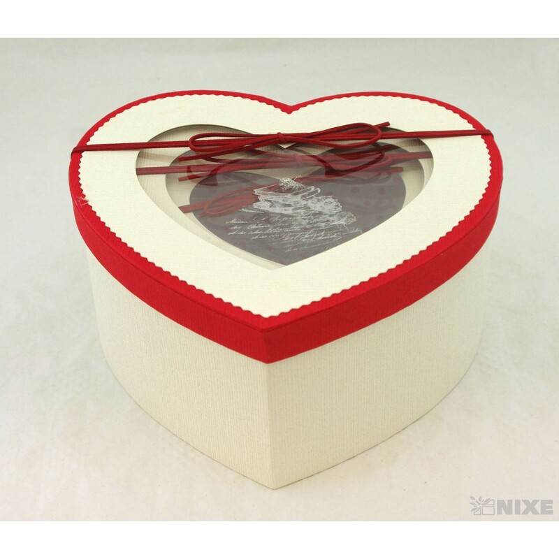 KRABICE SRDCE 23x12cm 20x11 18x09*MIX BAREV