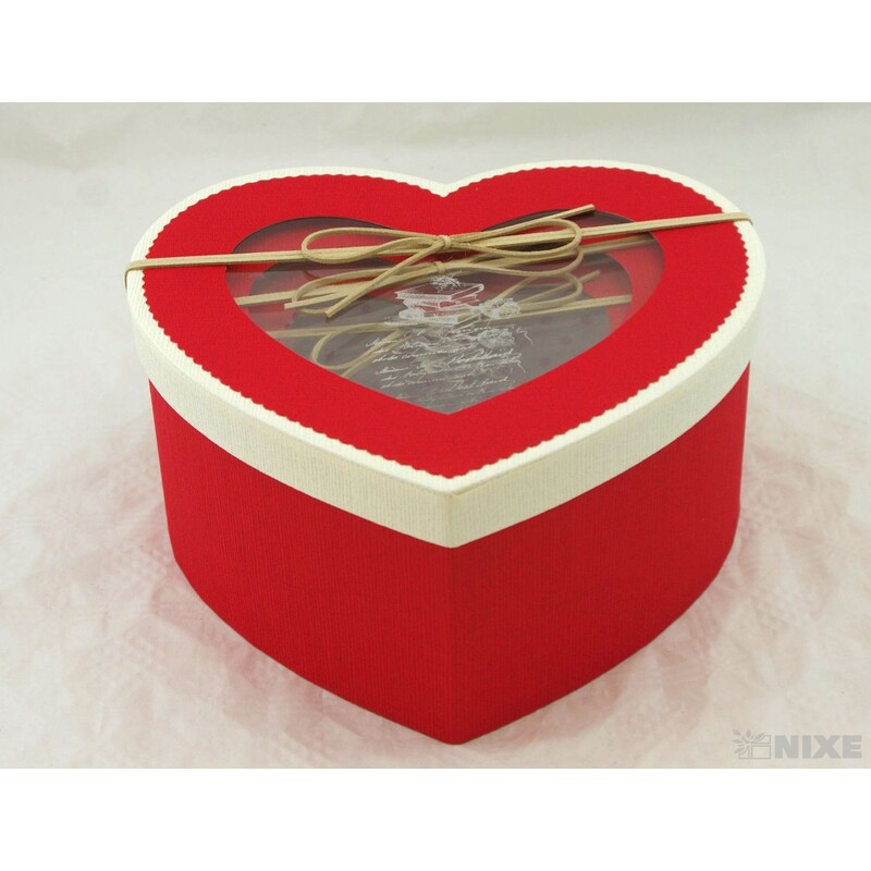 KRABICE SRDCE 23x12cm 20x11 18x09*MIX BAREV