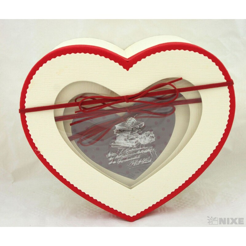 KRABICE SRDCE 23x12cm 20x11 18x09*MIX BAREV