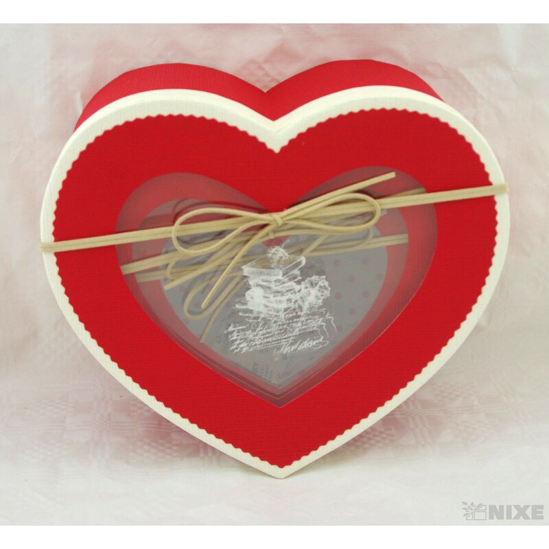 KRABICE SRDCE 23x12cm 20x11 18x09*MIX BAREV