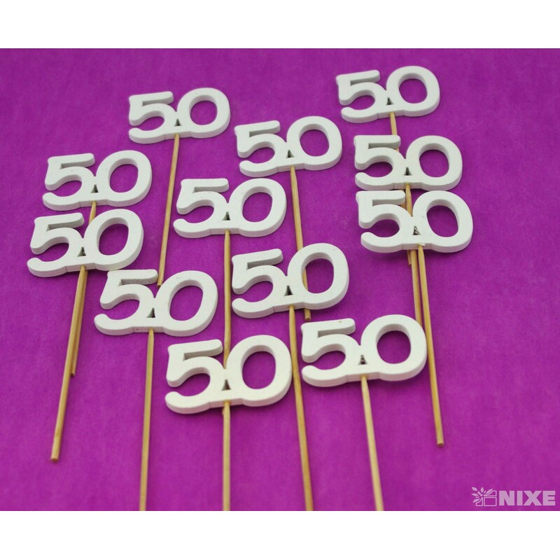 ZÁPICH ČÍSLO 50 12ks 5x19cm*BÍLÁ