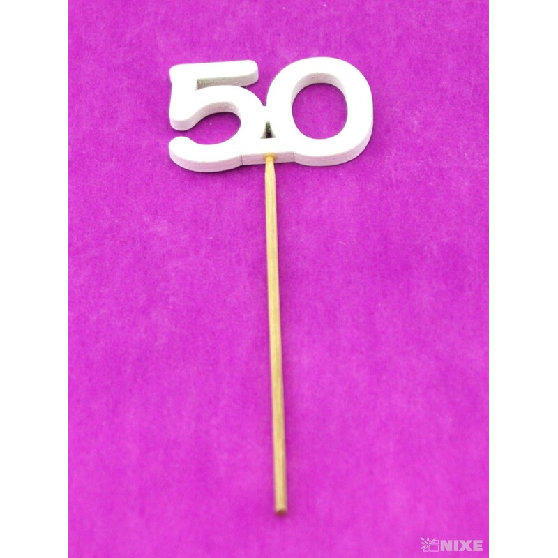 ZÁPICH ČÍSLO 50 12ks 5x19cm*BÍLÁ