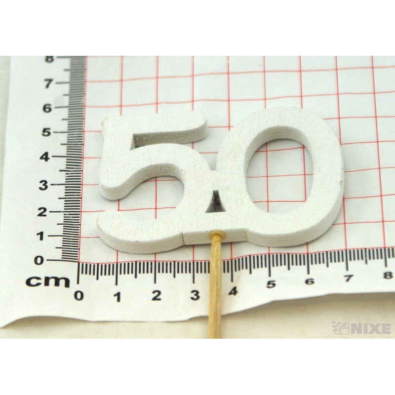 ZÁPICH ČÍSLO 50 12ks 5x19cm*BÍLÁ