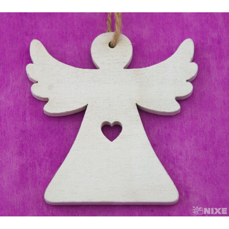 ZÁVĚS ANDĚL 10ks 6,5x7cm*BÍLÁ