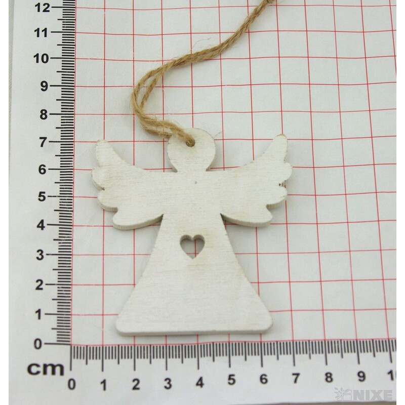 ZÁVĚS ANDĚL 10ks 6,5x7cm*BÍLÁ