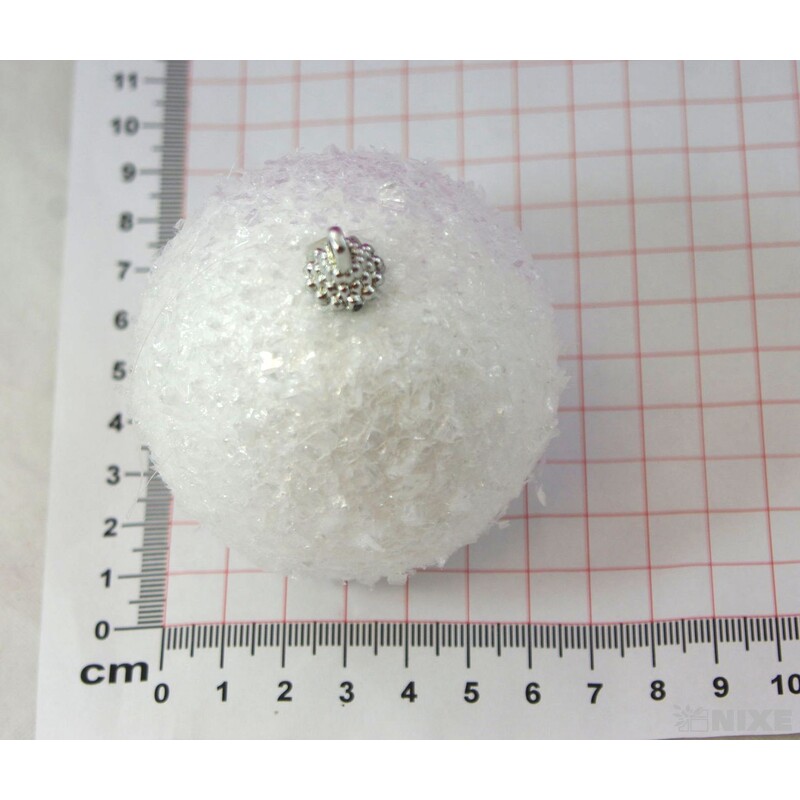 KOULE ZÁVĚS 7cm 12ks*BÍLÁ