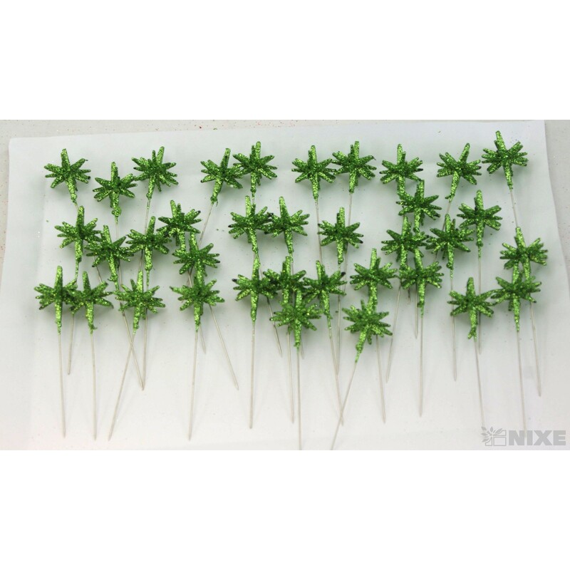 ŠPENDLÍK HVĚZDA 30mmx9cm 36ks*ZELENÁ