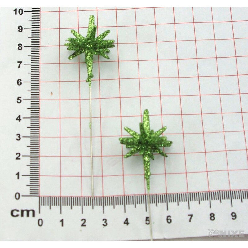 ŠPENDLÍK HVĚZDA 30mmx9cm 36ks*ZELENÁ