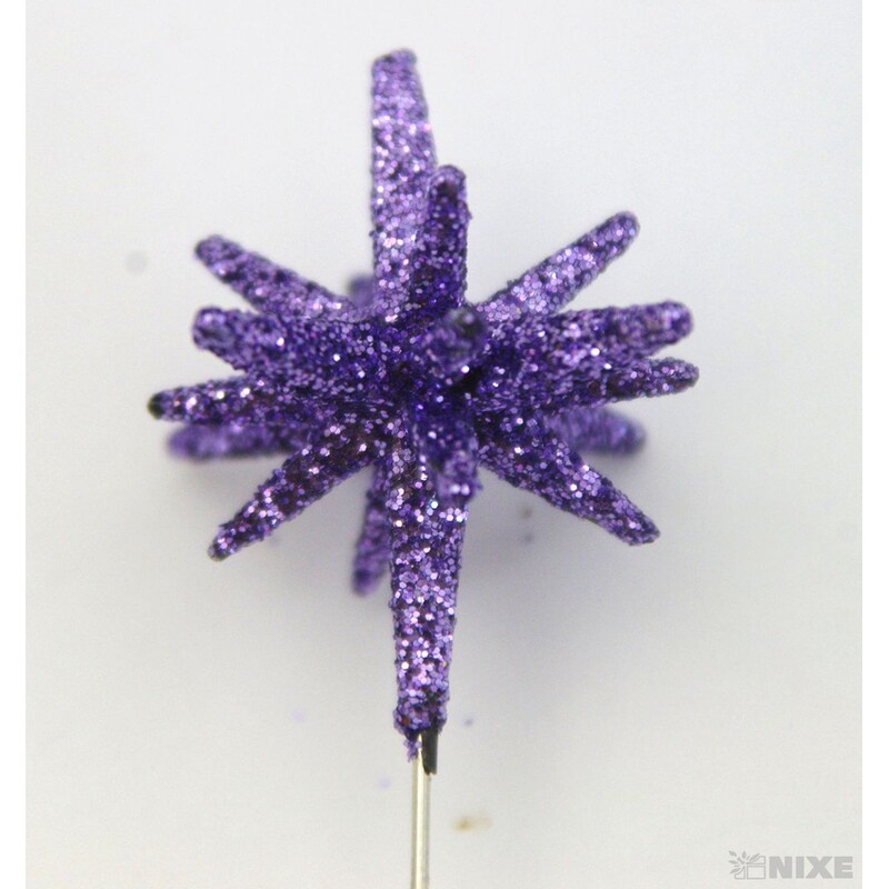 ŠPENDLÍK HVĚZDA 30mmx9cm 36ks*FIALOVÁ