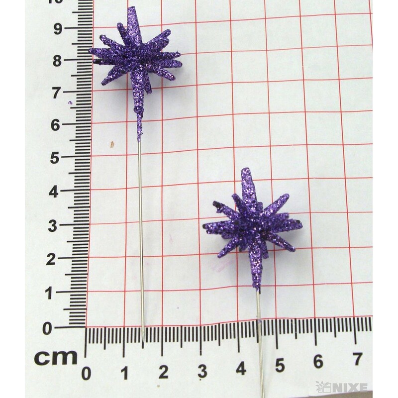 ŠPENDLÍK HVĚZDA 30mmx9cm 36ks*FIALOVÁ