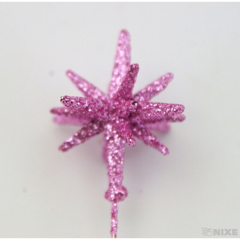 ŠPENDLÍK HVĚZDA 30mmx9cm 36ks*RŮŽOVÁ