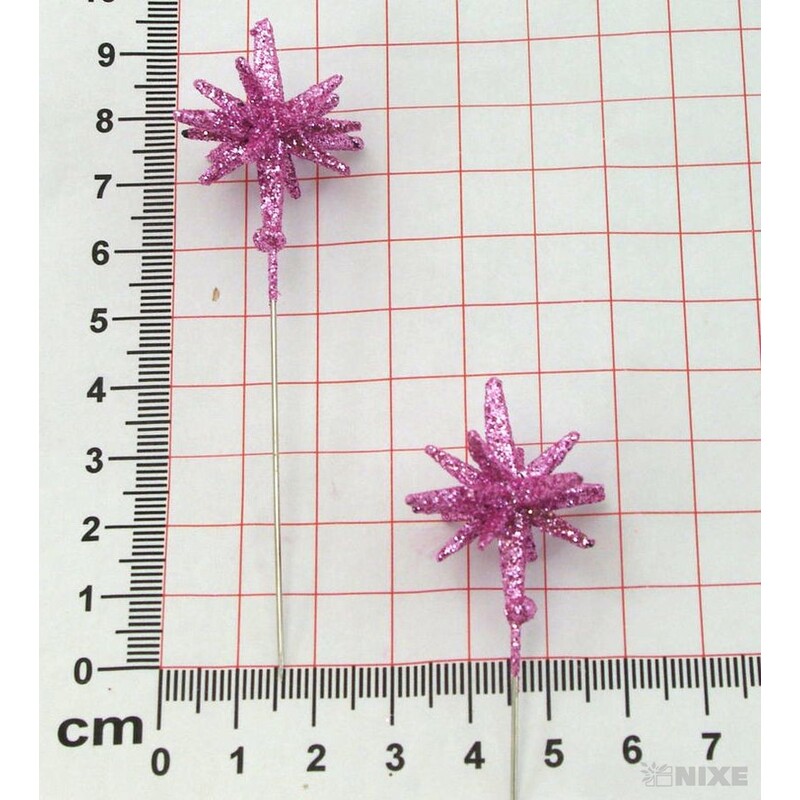 ŠPENDLÍK HVĚZDA 30mmx9cm 36ks*RŮŽOVÁ