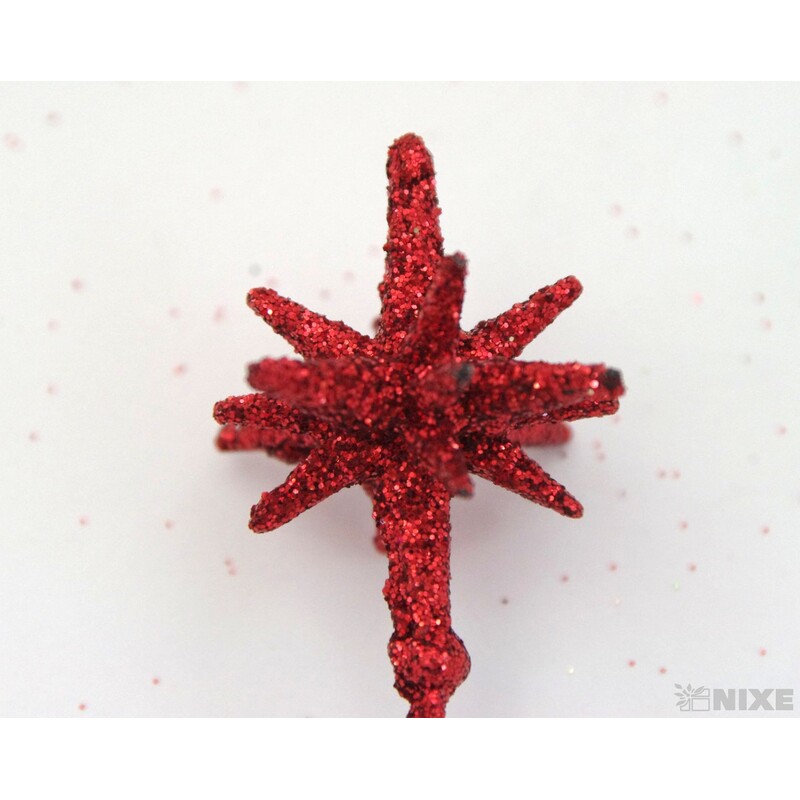 ŠPENDLÍK HVĚZDA 30mmx9cm 36ks*ČERVENÁ