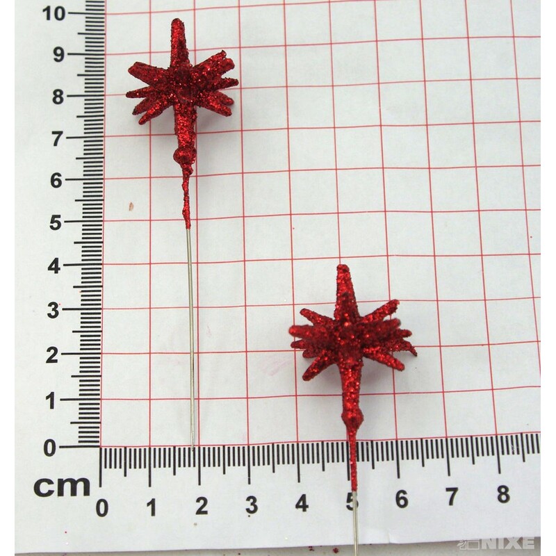 ŠPENDLÍK HVĚZDA 30mmx9cm 36ks*ČERVENÁ