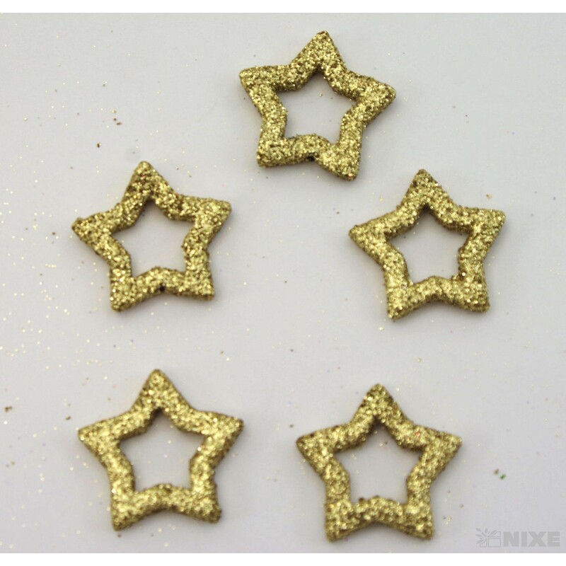 HVĚZDA 3,5cm 48ks*ZLATÁ