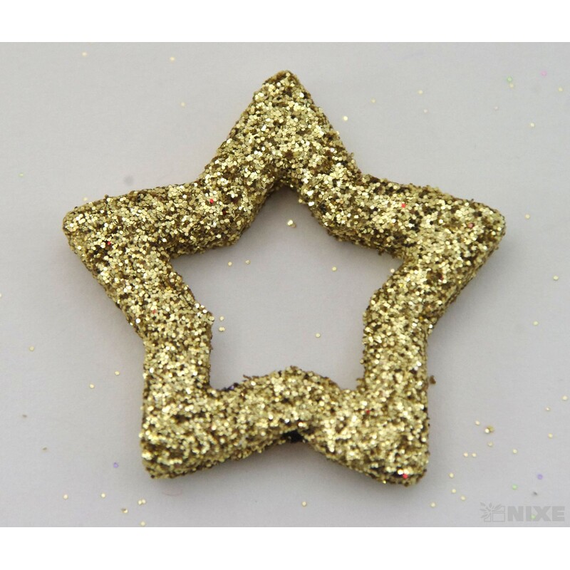 HVĚZDA 3,5cm 48ks*ZLATÁ