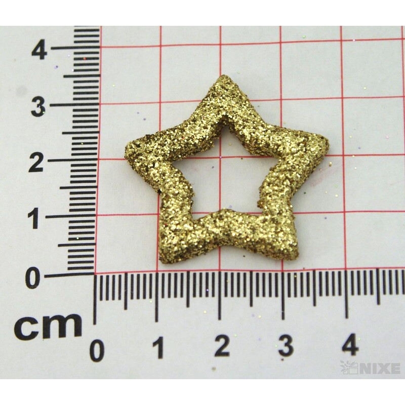 HVĚZDA 3,5cm 48ks*ZLATÁ