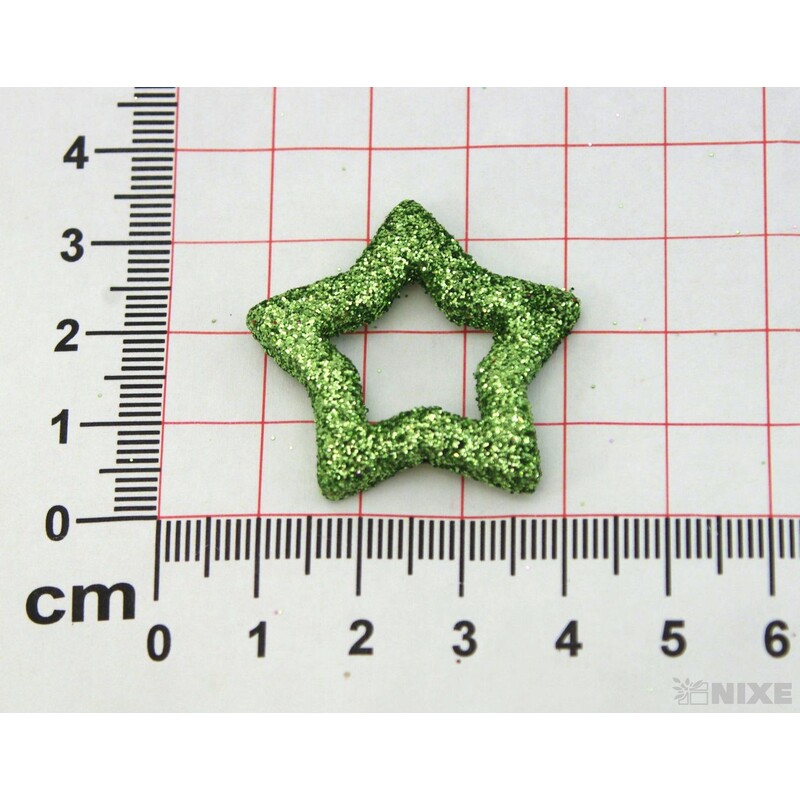 HVĚZDA 3,5cm 48ks*ZELENÁ