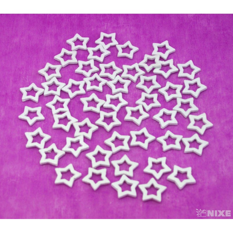 HVĚZDA 3,5cm 48ks*BÍLÁ