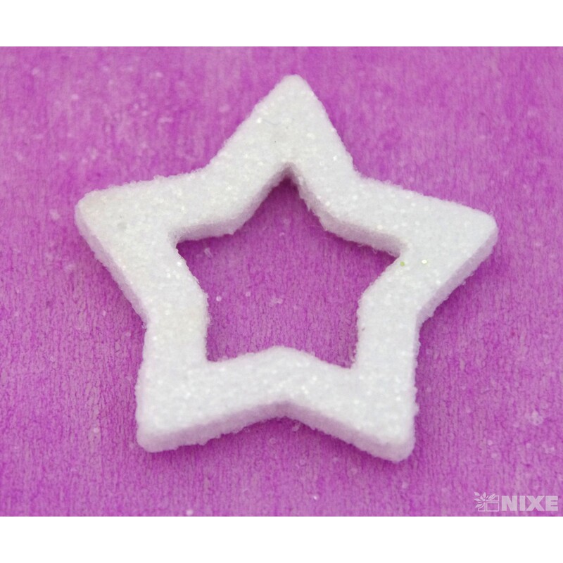 HVĚZDA 3,5cm 48ks*BÍLÁ