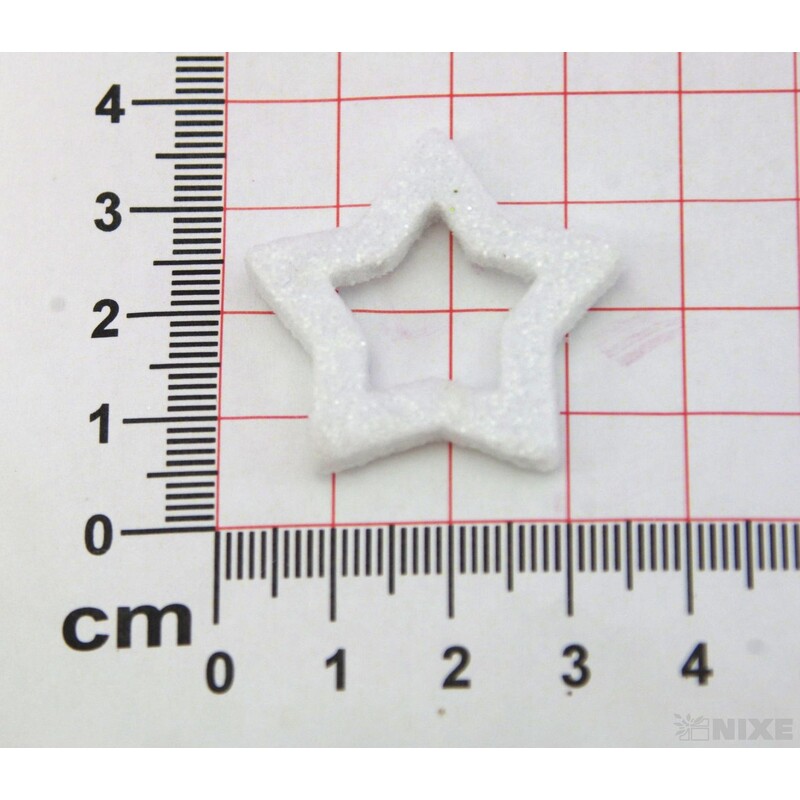 HVĚZDA 3,5cm 48ks*BÍLÁ