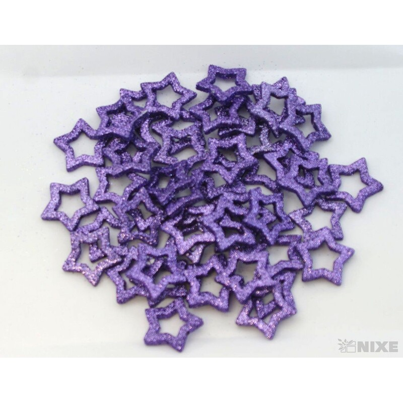 HVĚZDA 3,5cm 48ks*FIALOVÁ