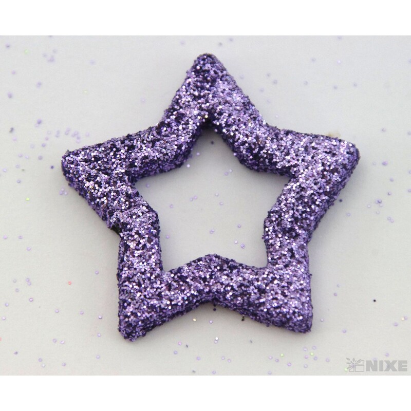 HVĚZDA 3,5cm 48ks*FIALOVÁ