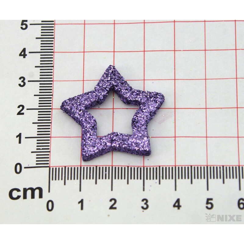 HVĚZDA 3,5cm 48ks*FIALOVÁ