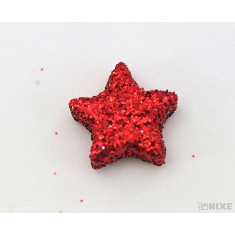 HVĚZDA 1,5cm 144ks*ČERVENÁ