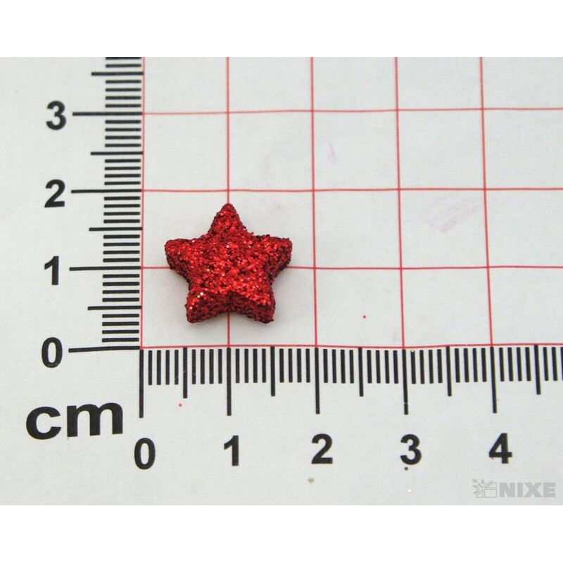 HVĚZDA 1,5cm 144ks*ČERVENÁ