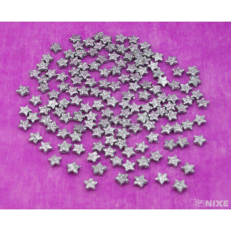 HVĚZDA 1,5cm 144ks*STŘÍBRNÁ