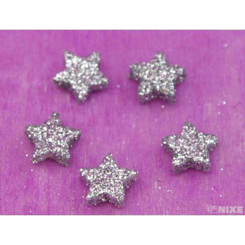 HVĚZDA 1,5cm 144ks*STŘÍBRNÁ