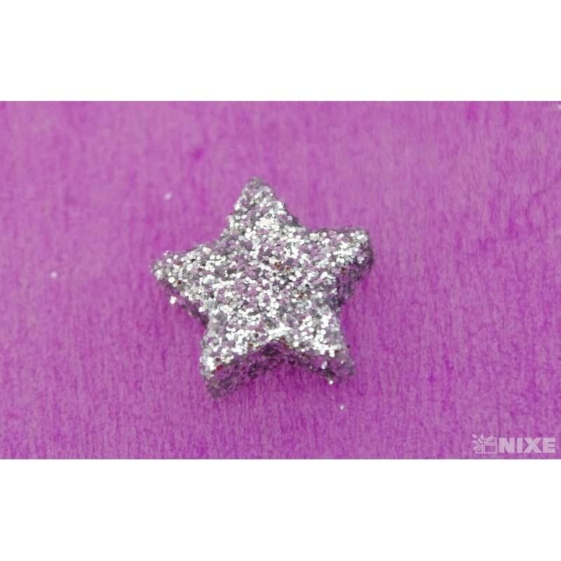 HVĚZDA 1,5cm 144ks*STŘÍBRNÁ