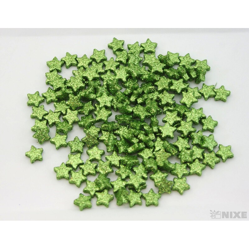 HVĚZDA 1,5cm 144ks*ZELENÁ