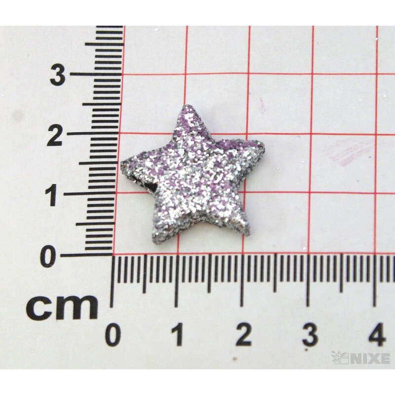 HVĚZDA 2,5cm 48ks*STŘÍBRNÁ