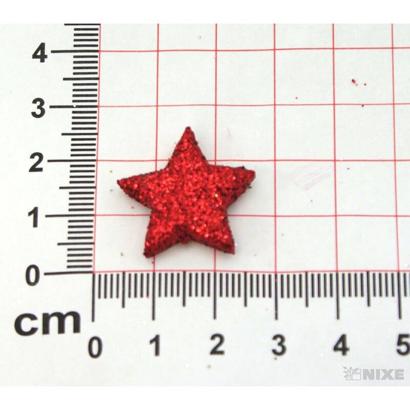 HVĚZDA 2,5cm 48ks*ČERVENÁ